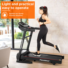 Electric Folding Treadmill for Home Jogging and Walking, 12 Programs, 3 Modes Incline Treadmill with Built-in MP3 Speaker, LED Display, Heart Pulse System, 2 Knee Straps as Gift