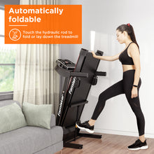 Electric Folding Treadmill for Home Jogging and Walking, 12 Programs, 3 Modes Incline Treadmill with Built-in MP3 Speaker, LED Display, Heart Pulse System, 2 Knee Straps as Gift